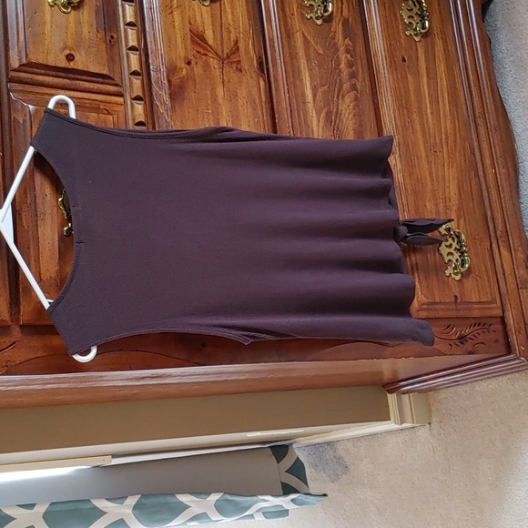 NWT Queen Bees Sleeveless Gray Waffle Knit. with Waist Tie Size XL - Picture 3 of 7